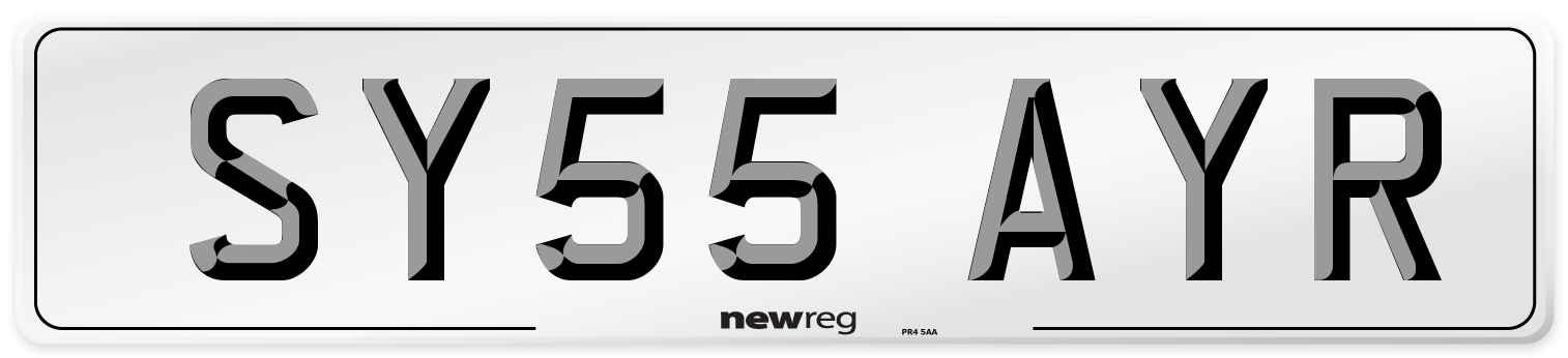 SY55 AYR Number Plate from New Reg